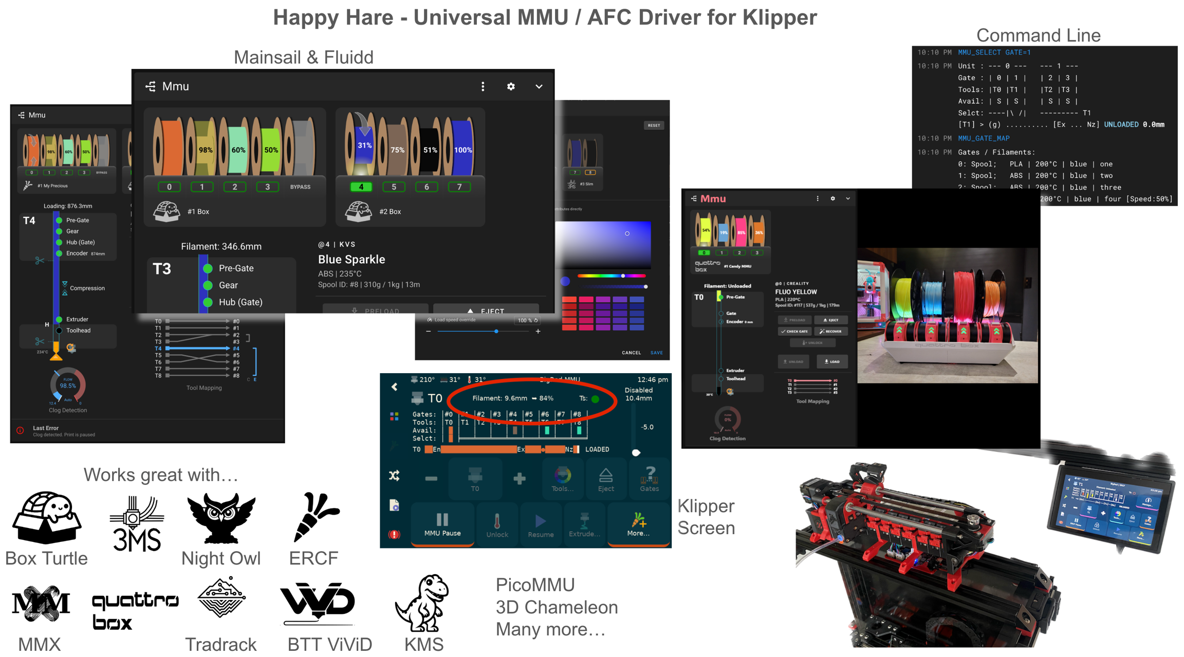 Happy Hare — driver universal MMU para Klipper